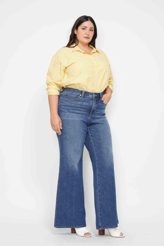 Judy Blue High Waist Tummy Control Retro Wide Leg Denim 88847