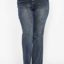  Judy Blue High Waist Button Fly Destroy Hem Straight Denim 88912 - Plus