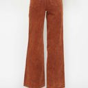  Judy Blue High Waist Garment Dyed Pumpkin Spice Raw Hem Retro Wide Leg Denim 88888-Plus