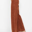  Judy Blue High Waist Garment Dyed Pumpkin Spice Raw Hem Retro Wide Leg Denim 88888