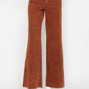  Judy Blue High Waist Garment Dyed Pumpkin Spice Raw Hem Retro Wide Leg Denim 88888