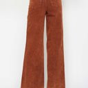  Judy Blue High Waist Garment Dyed Pumpkin Spice Raw Hem Retro Wide Leg Denim 88888