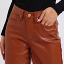  Judy Blue High Waist Tummy Control Camel Faux Leather Wide Leg Crop Denim 88900