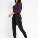  Judy Blue High Waist Tummy Control Black Wash & Contrast Thread Skinny 88768