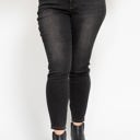  Judy Blue High Waist Tummy Control Black Wash & Contrast Thread Skinny 88768