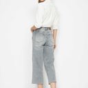  Judy Blue Mid Rise Tummy Control Raw Hem Wide Leg Crop Denim 88903