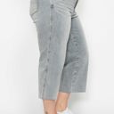  Judy Blue Mid Rise Tummy Control Raw Hem Wide Leg Crop Denim 88903