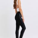  Judy Blue High Waist Faux Leather & Denim Skinny 88810