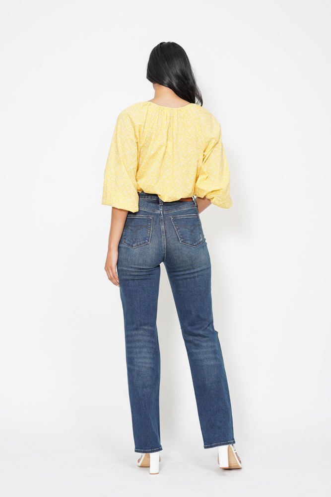 Judy Blue High Waist Knee Ripped Dad Denim 88680