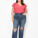  Judy Blue High Waist Knee Ripped Dad Denim 88680 - Plus