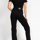  Judy Blue High Waist Garment Dyed Black Tummy Control Short Sleeve Straight Denim Jumpsuit 88853