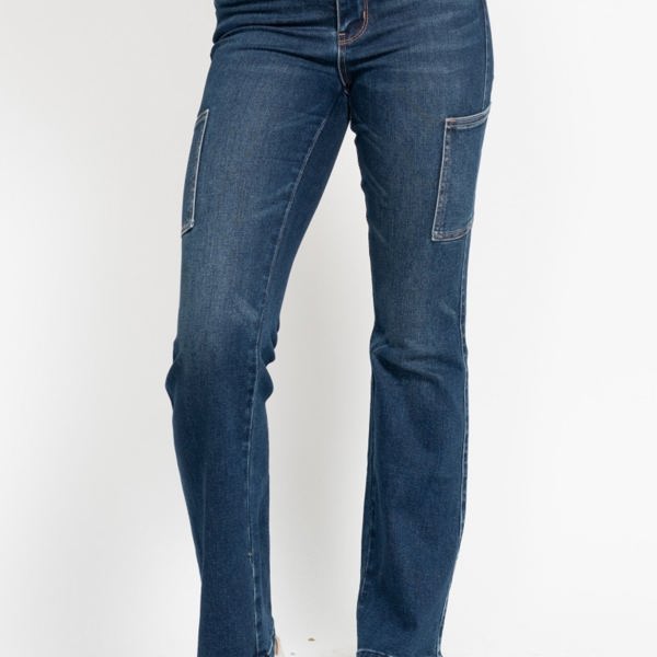 Judy Blue High Waist Cargo Bootcut Denim 88872