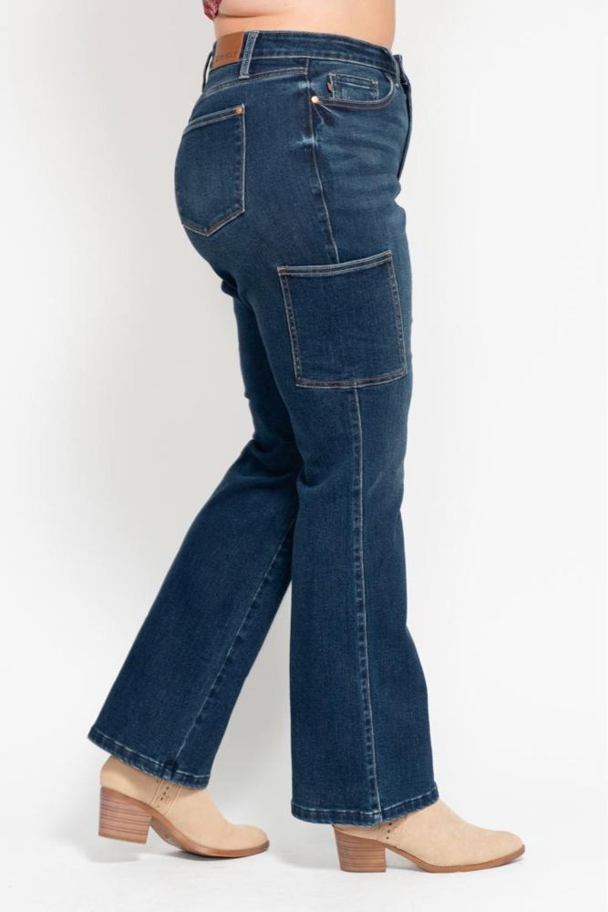 Judy Blue High Waist Cargo Bootcut Denim 88872