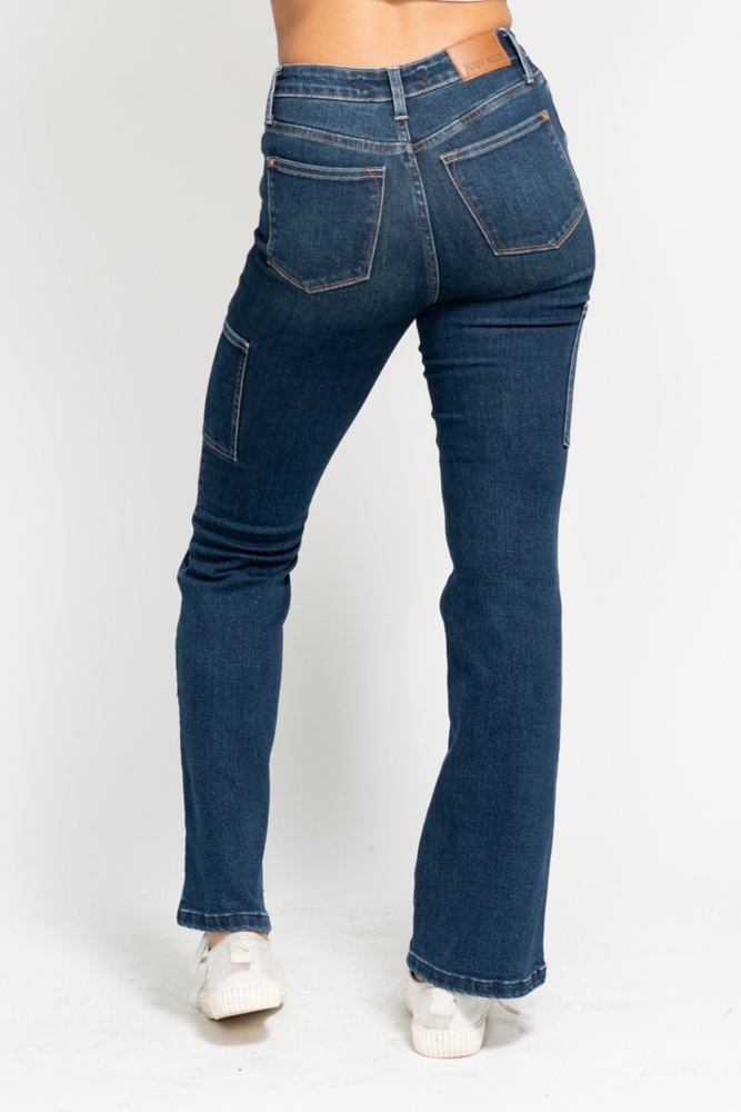 Judy Blue High Waist Cargo Bootcut Denim 88872