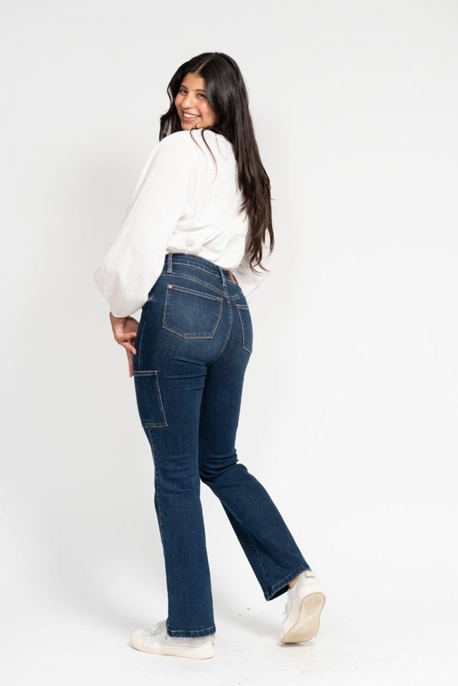 Judy Blue High Waist Cargo Bootcut Denim 88872