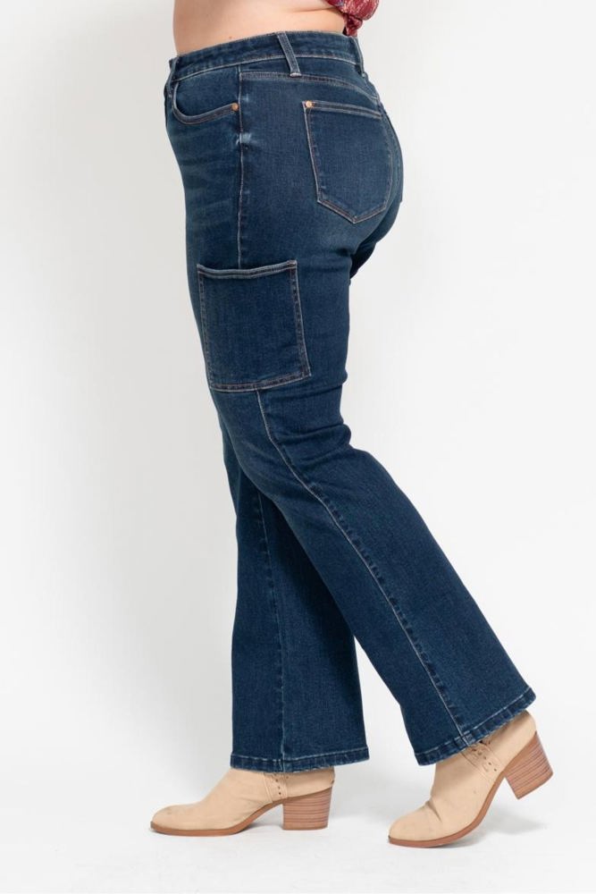 Judy Blue High Waist Cargo Bootcut Denim 88872