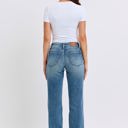  Judy Blue Mid Rise Contrast Wash Destroyed Dad Denim 88859