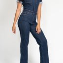  Judy Blue High Waist Tummy Control Short Sleeve Straight Denim Jumpsuit 88835