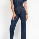  Judy Blue High Waist Tummy Control Short Sleeve Straight Denim Jumpsuit 88835