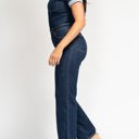  Judy Blue High Waist Tummy Control Short Sleeve Straight Denim Jumpsuit 88835