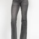  Judy Blue Mid Rise Tummy Control Washed Gray Release Hem Flare Denim 88880