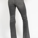  Judy Blue Mid Rise Tummy Control Washed Gray Release Hem Flare Denim 88880 - Plus