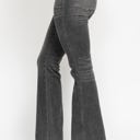  Judy Blue Mid Rise Tummy Control Washed Gray Release Hem Flare Denim 88880