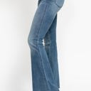  Judy Blue Mid Rise Tummy Control Vintage Wash Cut Hem Flare Denim 88472