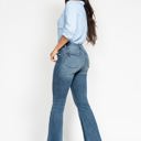  Judy Blue Mid Rise Tummy Control Vintage Wash Cut Hem Flare Denim 88472