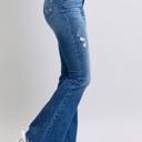  Judy Blue High Waist Contrast Wash Destroy Flare Denim 88383