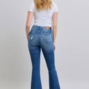  Judy Blue High Waist Contrast Wash Destroy Flare Denim 88383