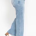  Judy Blue High Waist Side Seam Insert Detail Retro Wide Leg Denim 88766