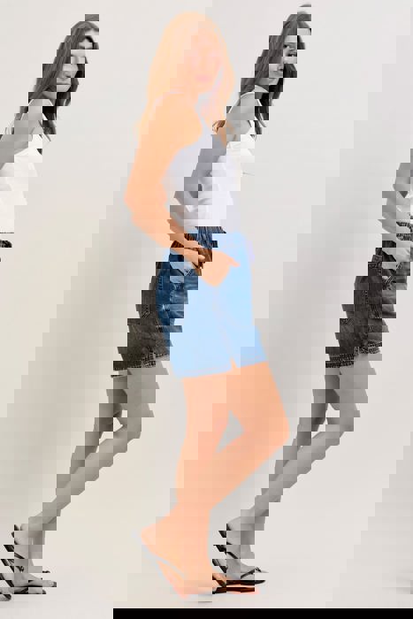 Judy Blue High Waist Featherweight Baggy Denim Short 150353