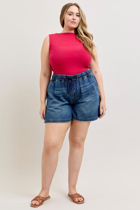 Judy Blue High Waist Featherweight Baggy Denim Short 150353