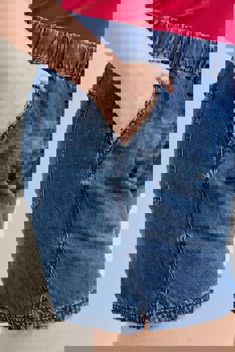 Judy Blue High Waist Featherweight Baggy Denim Short 150353