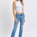  Judy Blue Mid Rise Destroy & Release Hem Bootcut Denim 88632 - Plus