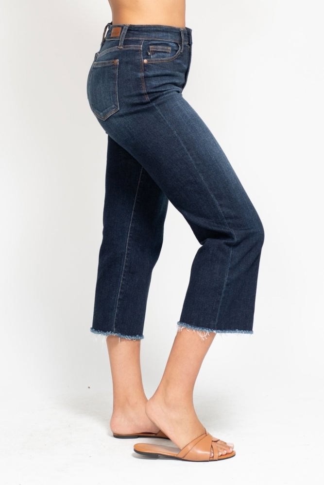 Judy Blue High Waist Wide Leg Crop Denim 82517 - Plus