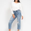  Judy Blue High Waist Destroy Wide Leg Crop Denim 82256