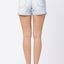  Judy Blue Mid Rise Rainbow Thread Denim Shorts 150103