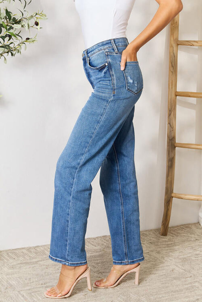 Judy Blue High Waist Tummy Control 90's Straight Denim 88661