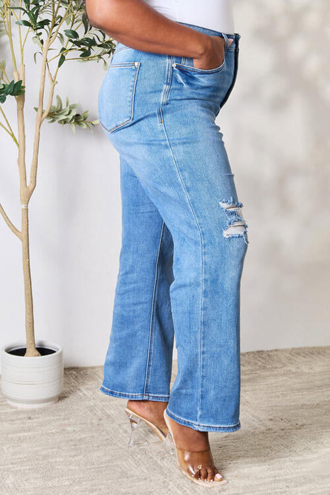 Judy Blue High Waist Tummy Control 90's Straight Denim 88661