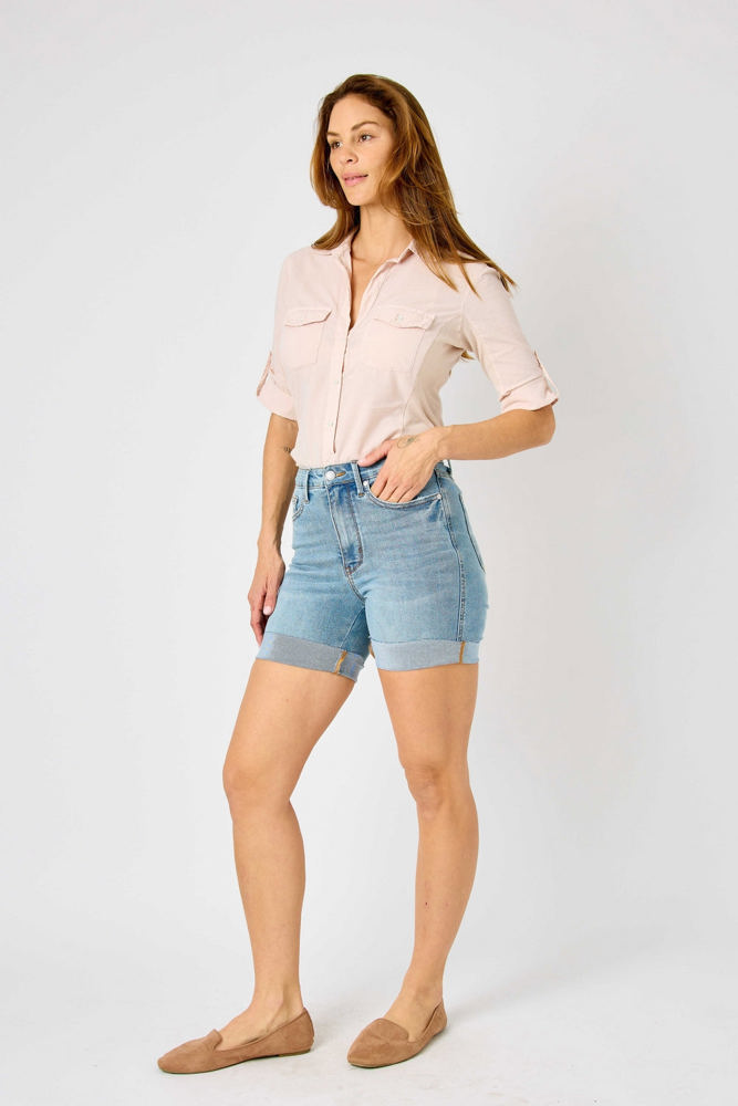 Judy Blue High Waist Tummy Control Denim Shorts 150205