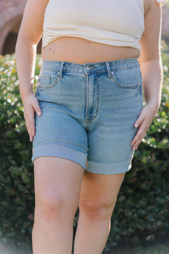 Judy Blue High Waist Tummy Control Denim Shorts 150205