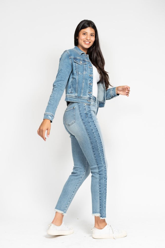 Judy Blue Classic Vintage Wash Denim Jacket 7877