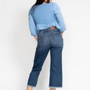  Judy Blue High Waist Button Fly Destroy Wide Leg Crop Denim 88887