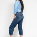  Judy Blue High Waist Button Fly Destroy Wide Leg Crop Denim 88887