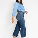  Judy Blue High Waist Button Fly Destroy Wide Leg Crop Denim 88887