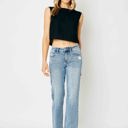  Judy Blue Mid Rise Medium Wash Destroy Straight Denim 88656