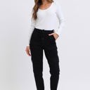  Judy Blue High Waist Cargo Cuff Black Jogger Denim 88910