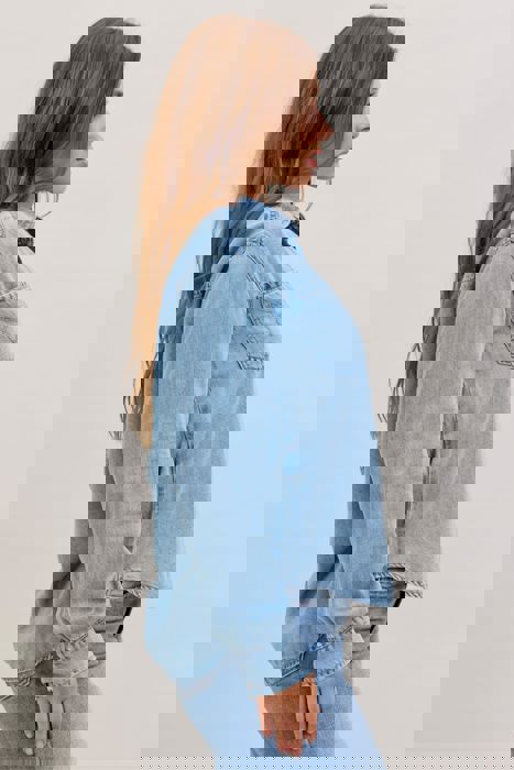 Judy Blue Denim Shirt with Western Styling 5808